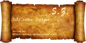 Sándor Zelma névjegykártya