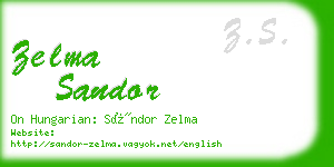 zelma sandor business card